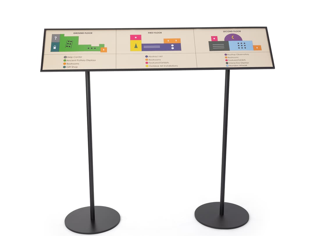 Museum Reader Rail Signage Plate | Features 60-Degree Angle Kit ...