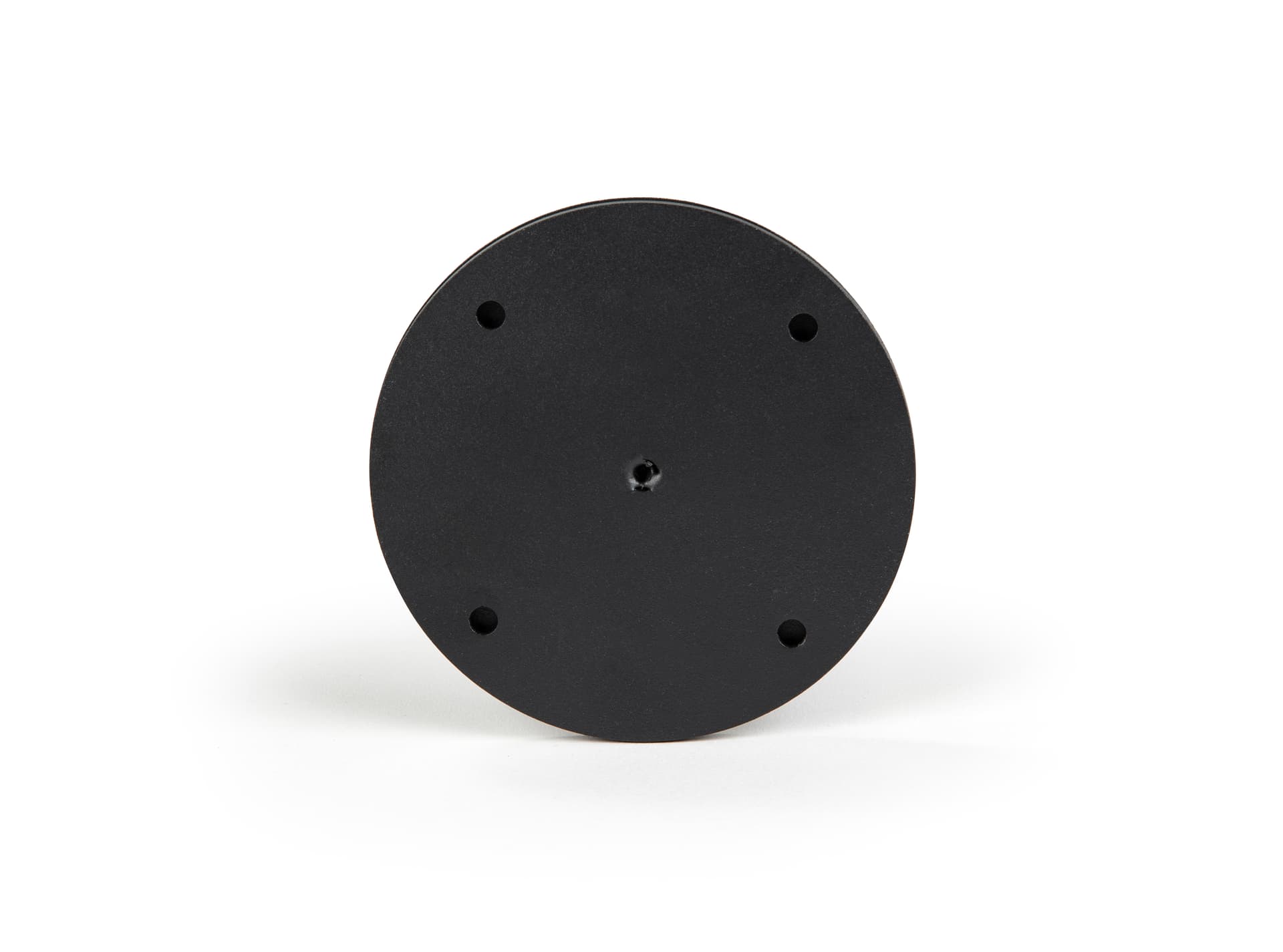 Floor mount gallery stanchion installs directly into solid surfaces with screws