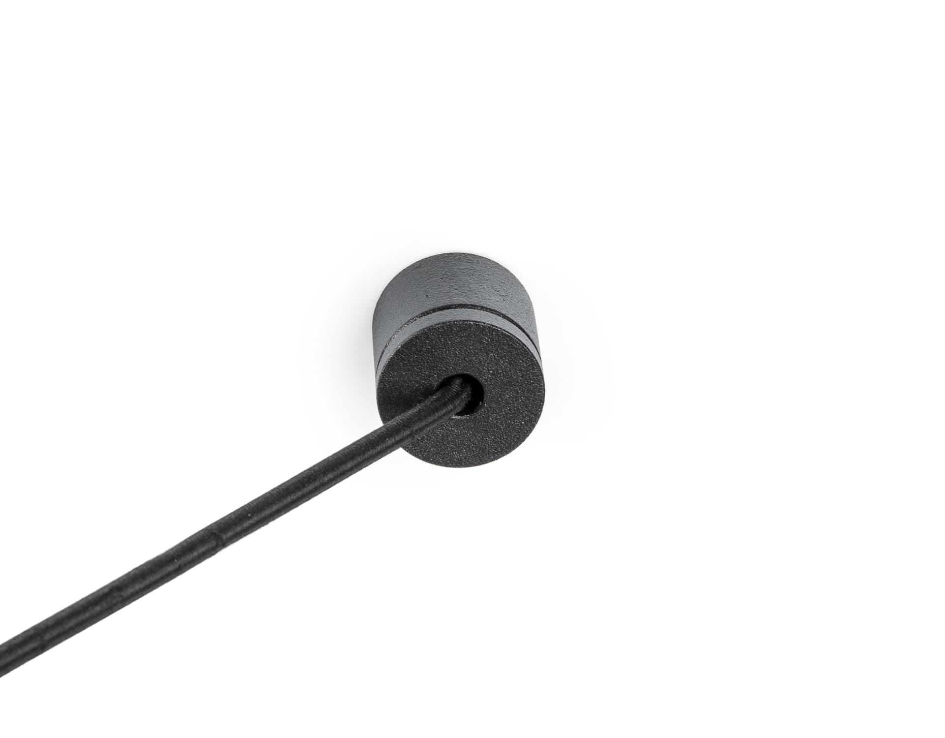 Wall Mounted Black Stanchion Cord Wall Receptor