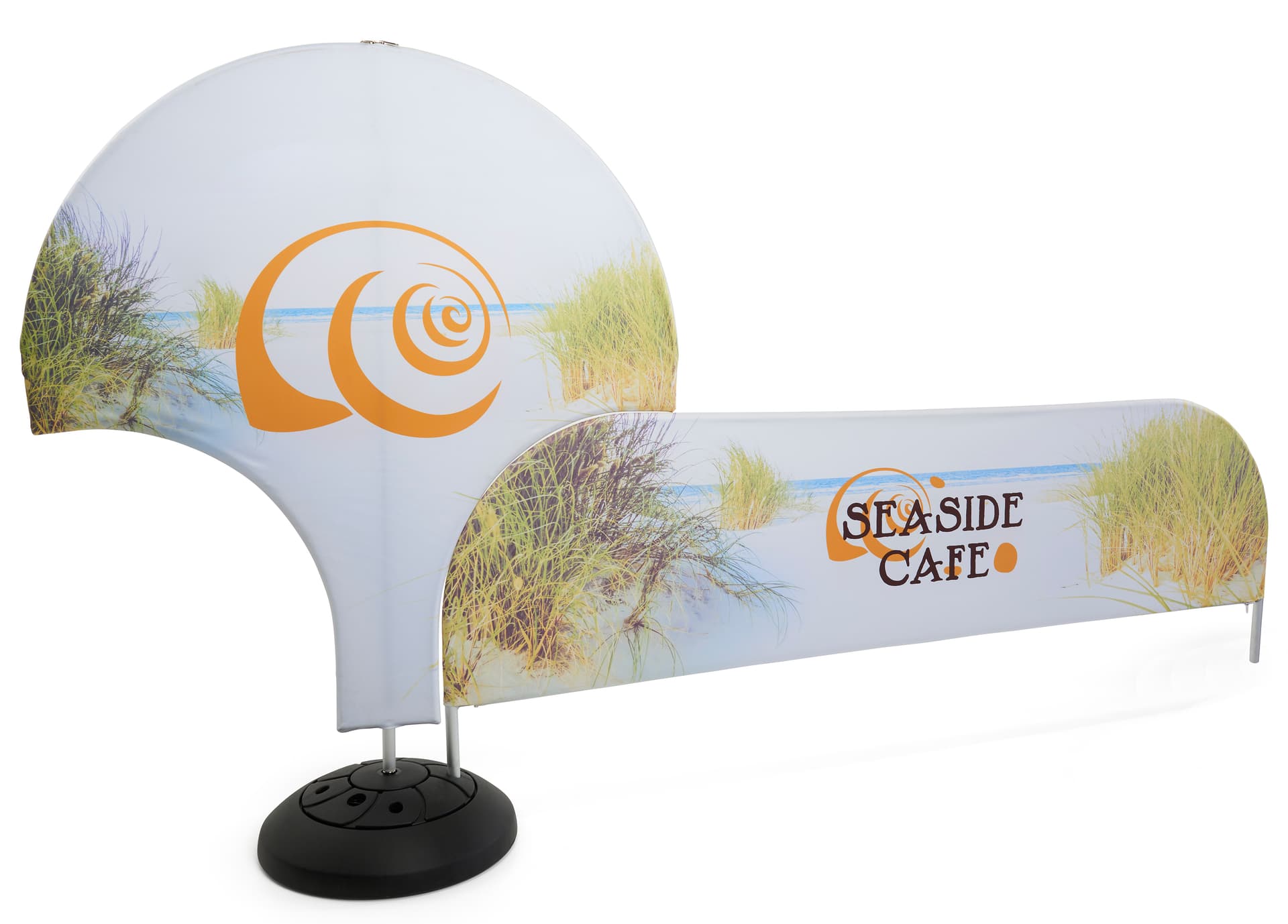 This fabric tube crowd barrier system with a modular design