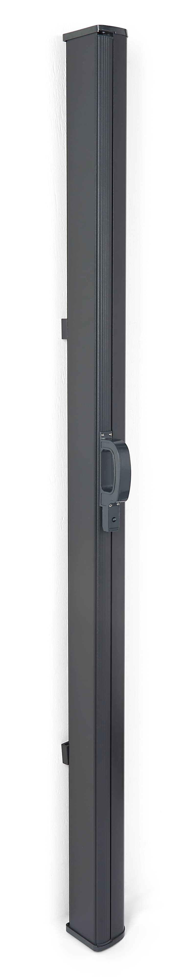 Retractable outdoor privacy divider can be closed to create an open space 