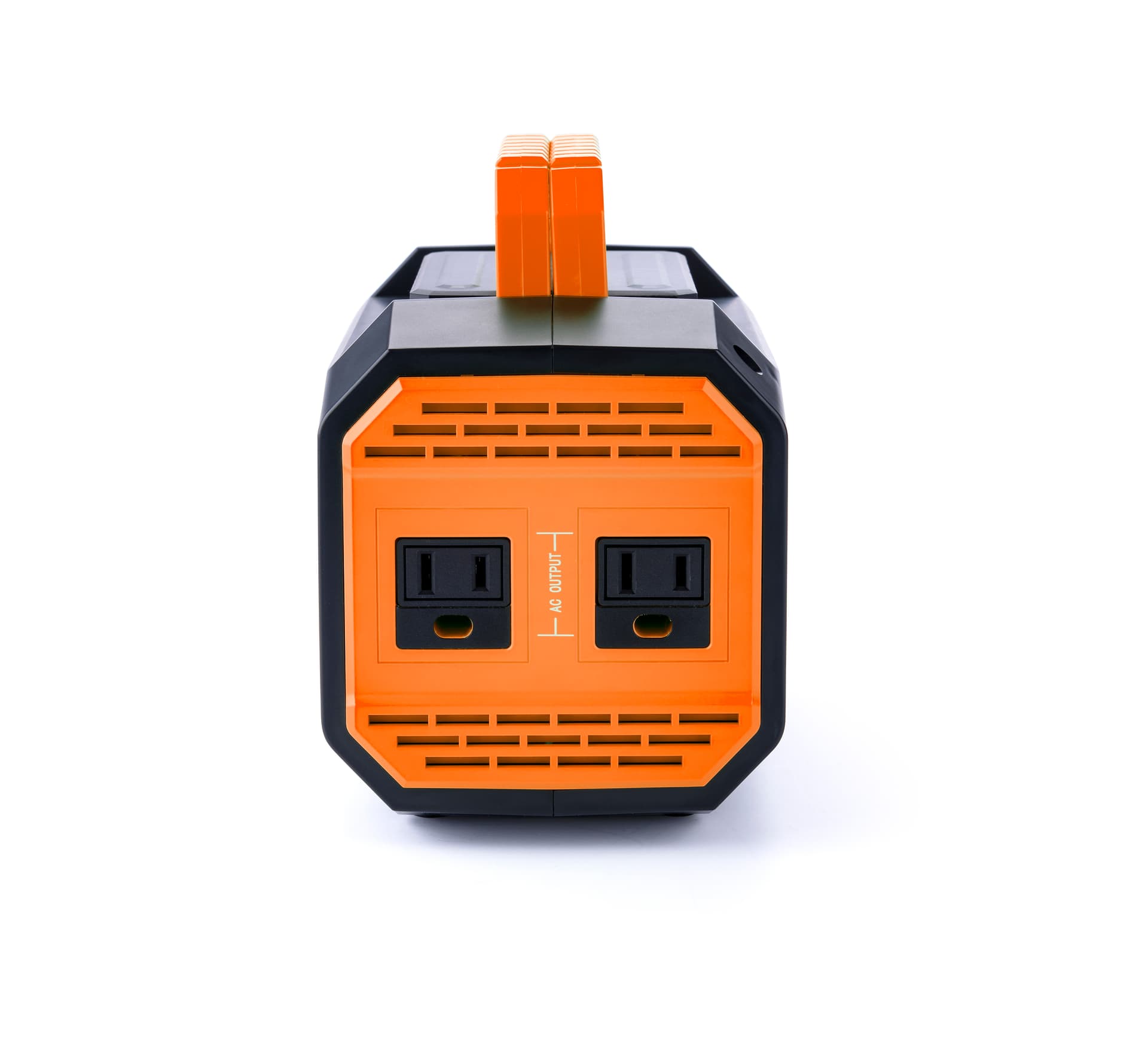 Portable battery power station  with two energy outlets