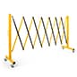 11.5'w x 37"h Collapsible Security Gate with Locking Wheels - Yellow & Black