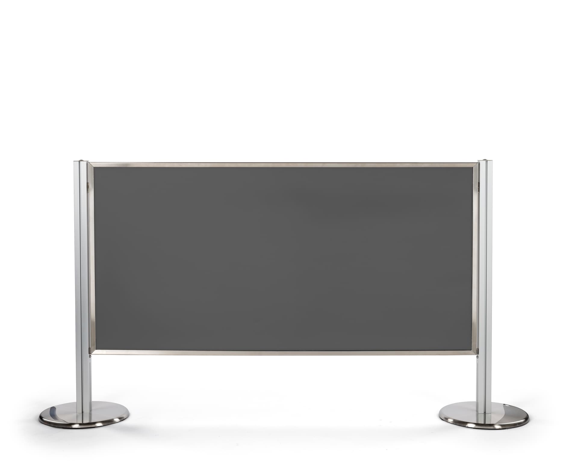 Stanchion advertising barriers with 30" tall panel