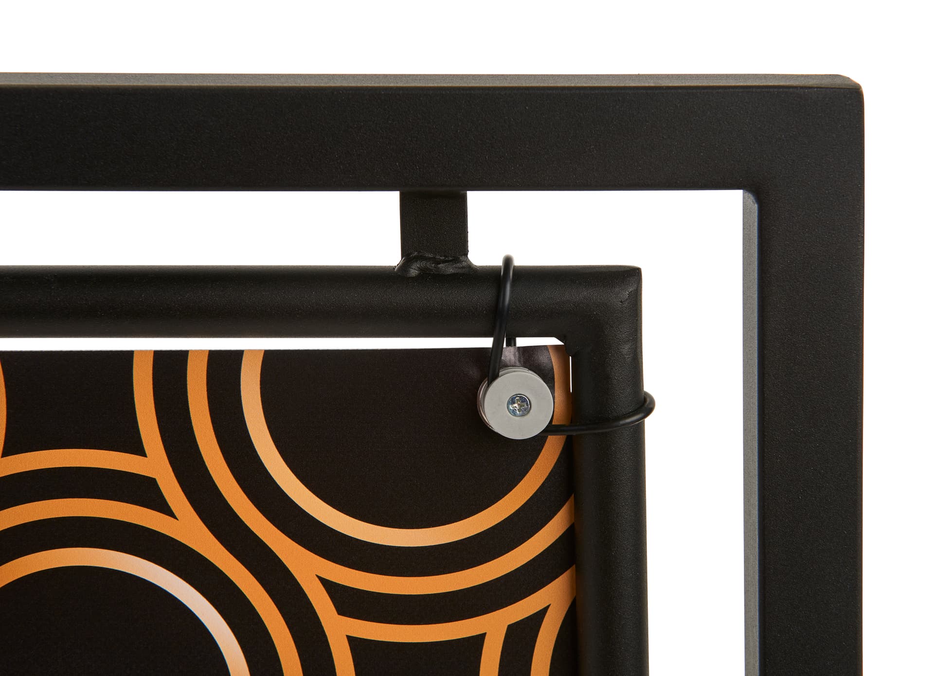 Outdoor cafe barrier with custom printing with secure fit