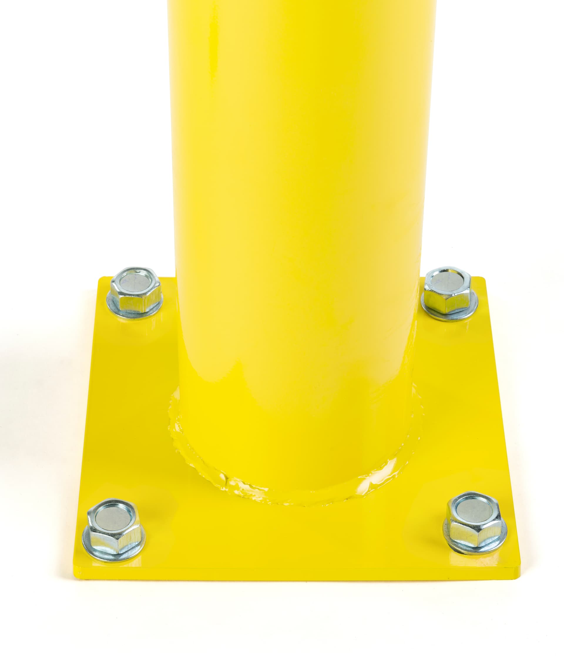 Steel bollard surface mount with heavy duty bolts