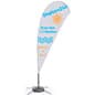 11' Custom Teardrop Flag & Cross Base with Water Bag - 2 Color Printing