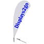 11' Custom Teardrop Flag with Ground Spike - 1 Full Color Printing