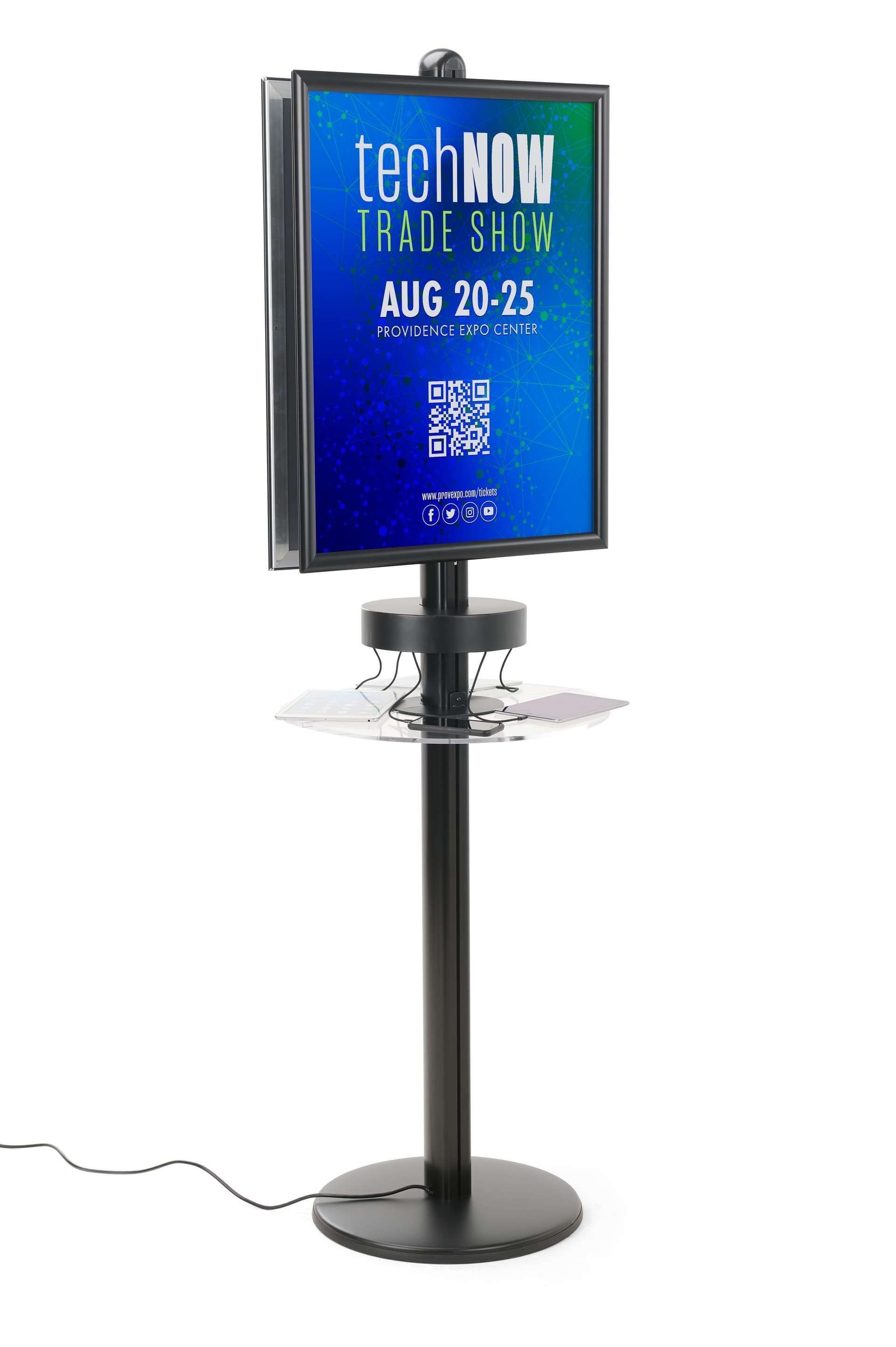 Black Phone Charger Tower