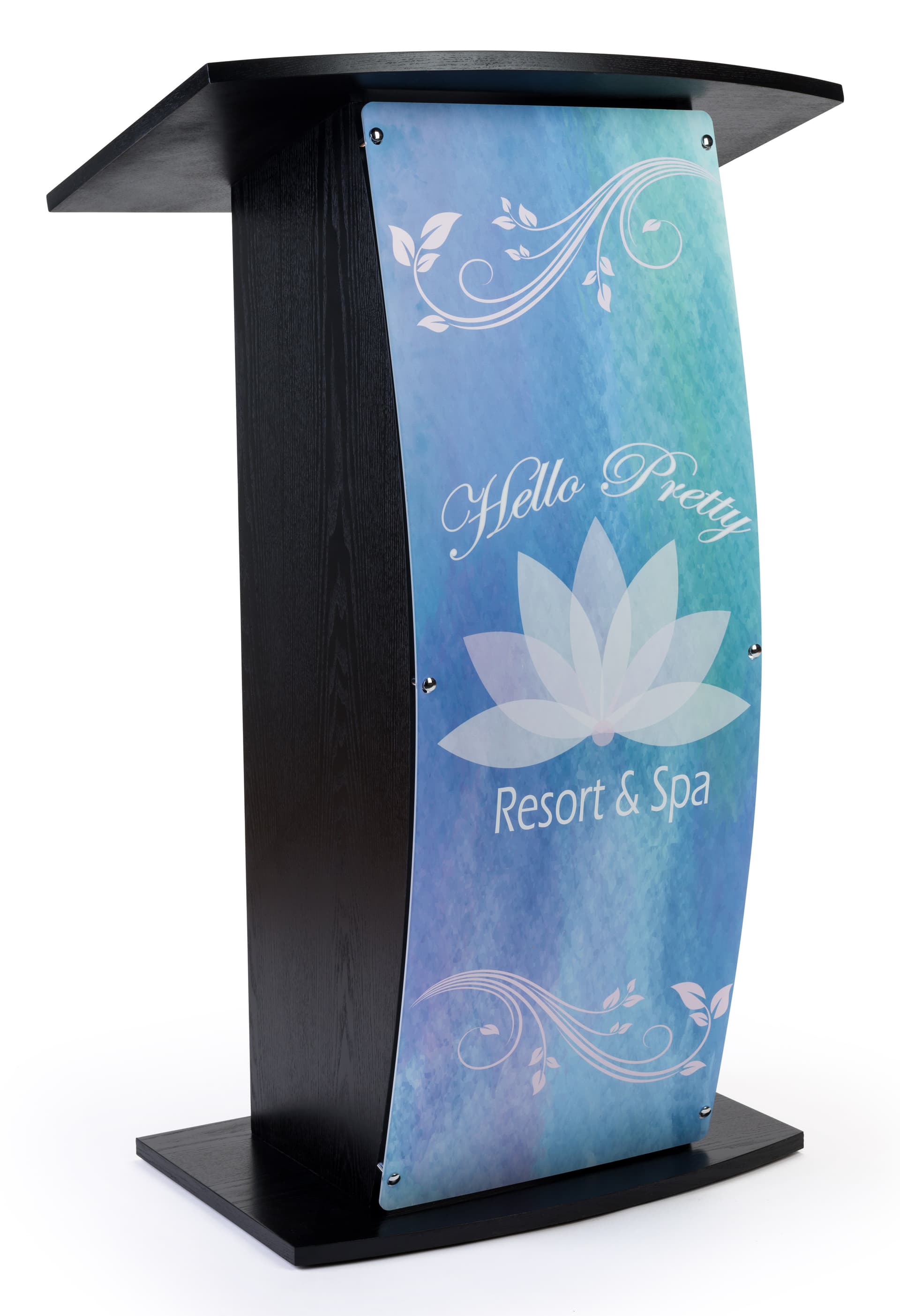 UV printed clear replacement panel for FLCT series lecterns with your own logo or artwork
