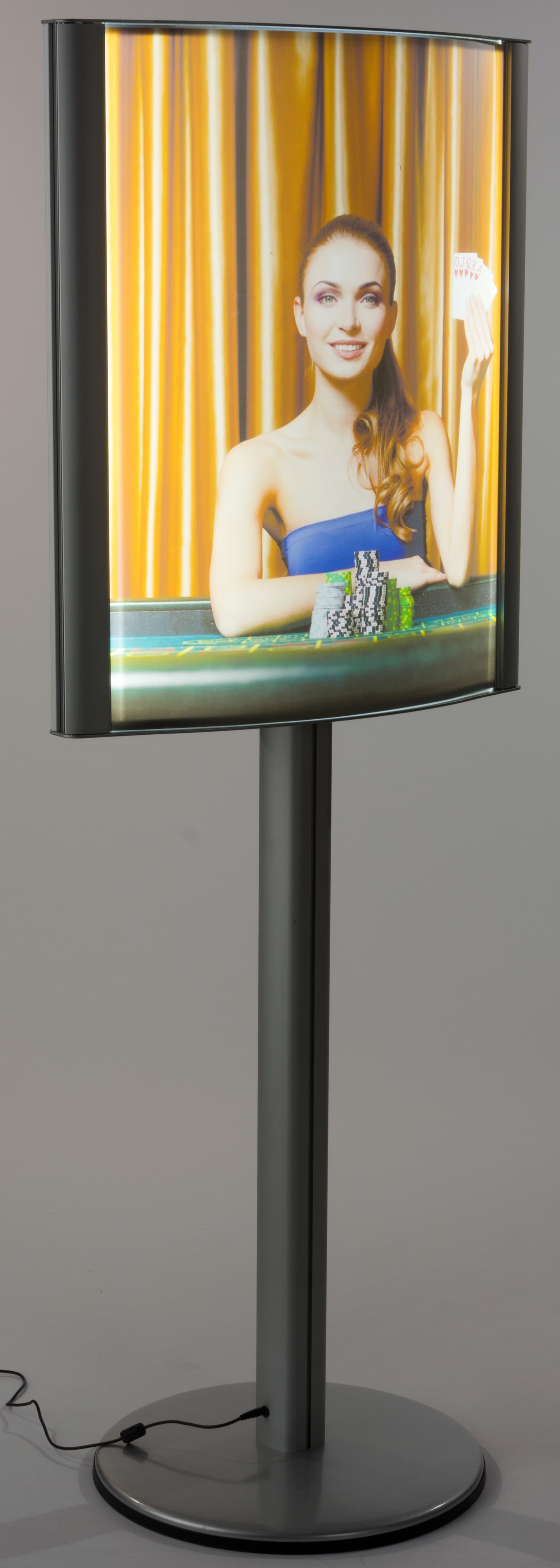22 x 28 Curved Lightbox Stand with LED Bulbs
