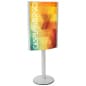Poster Stand for Floor, Front Loading, Curved Frame, 2 Sided - Silver