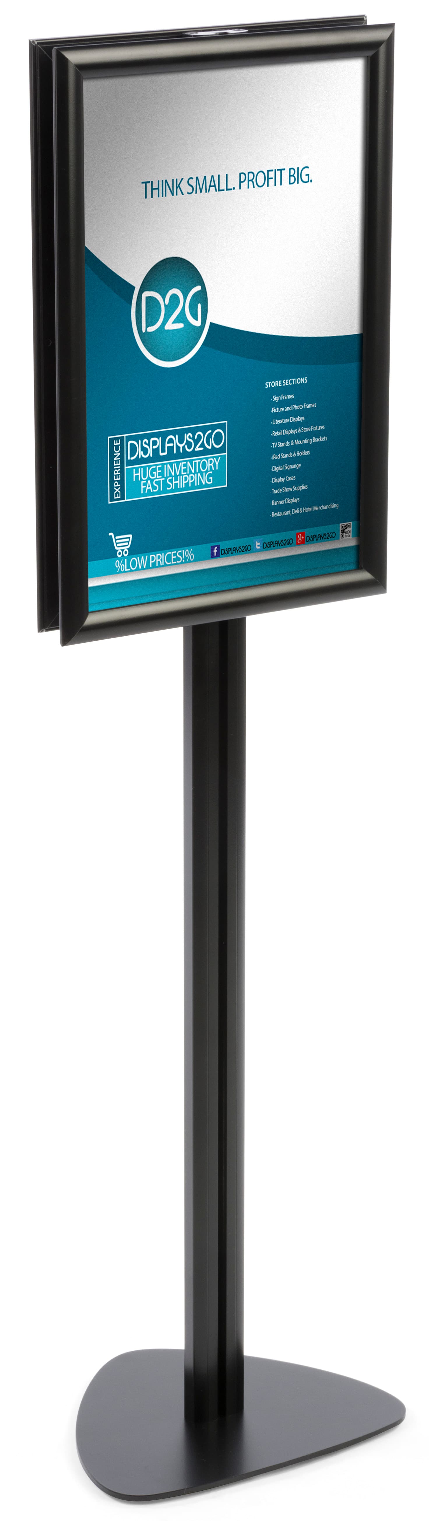 11" x 17" Contemporary Sign Stand, Aluminum
