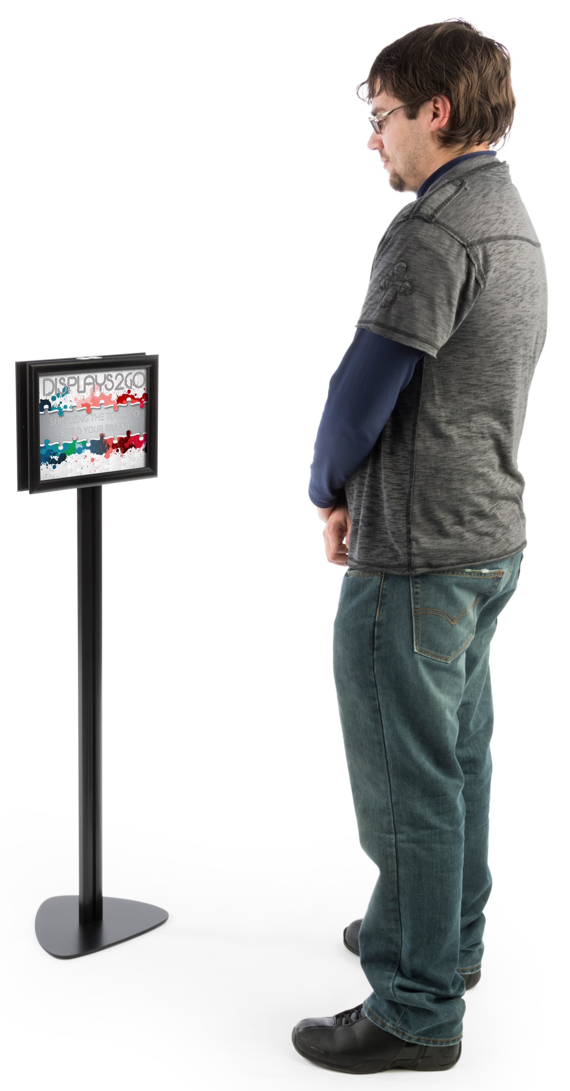 8.5” x 11” Modern Sign Stand, 11.75" Overall Width
