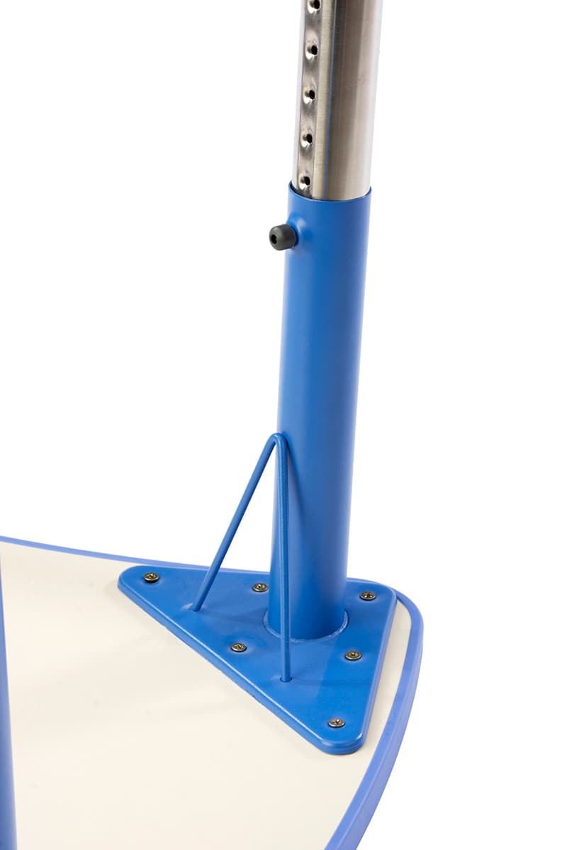 Blue Height Adjustable Kids Table, Welded Support Bar