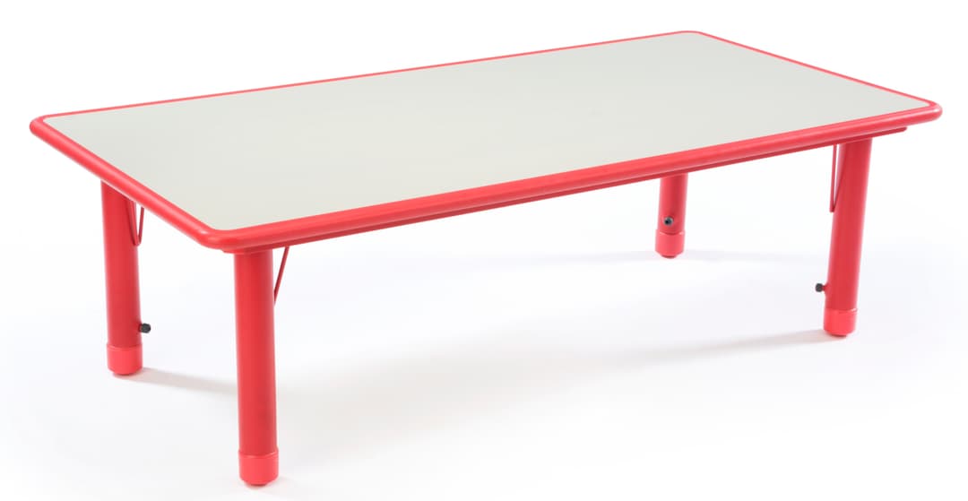 Red Height Adjustable Kids Table | (9) 1” Increments | Displays2Go