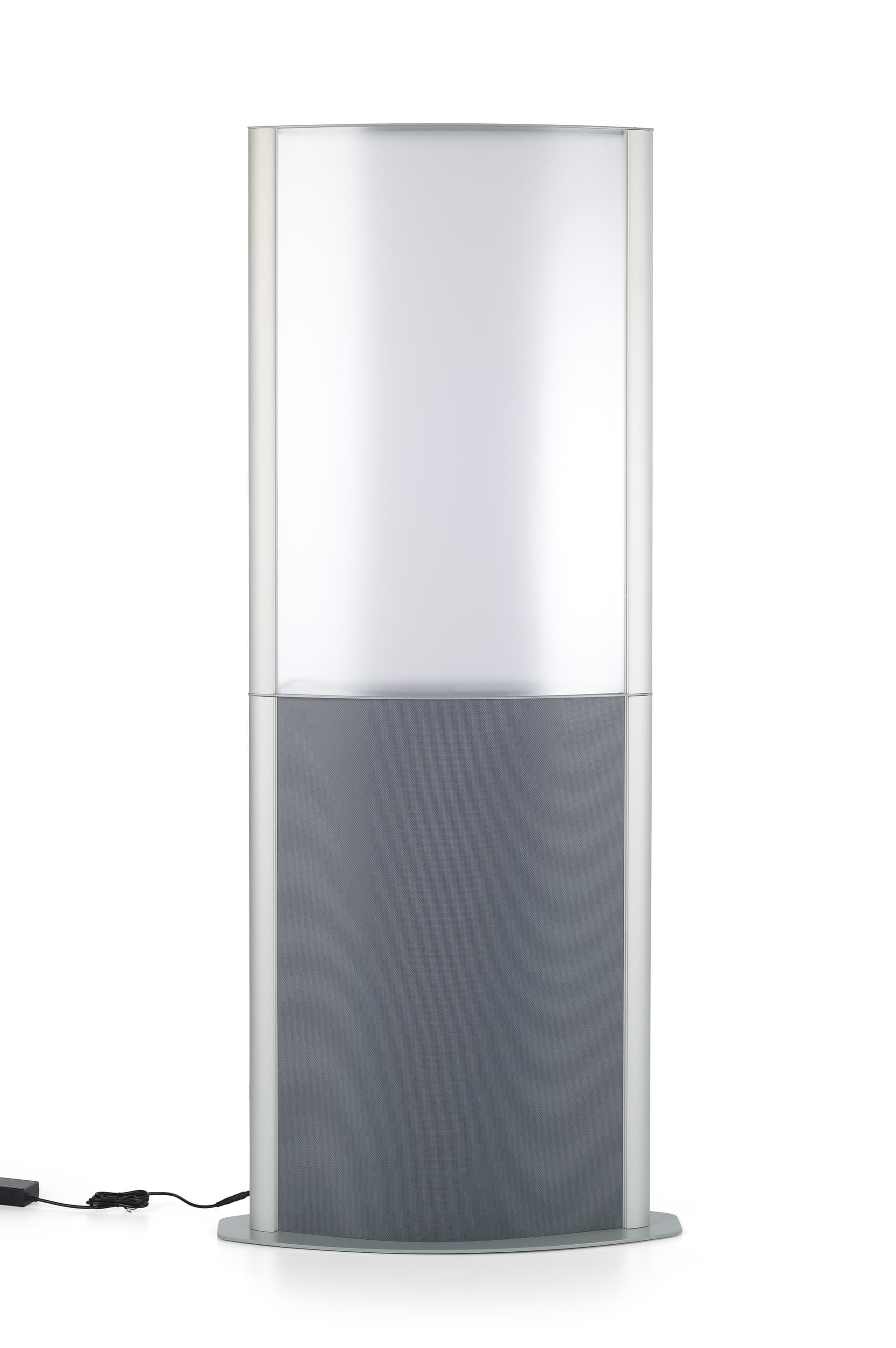 Illuminated poster stand with stable base
