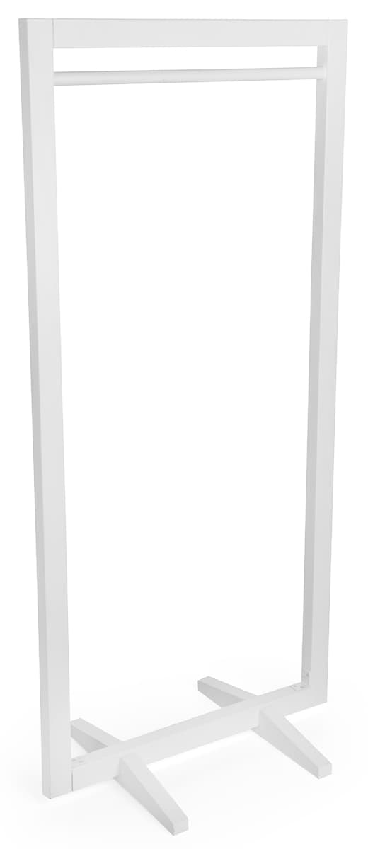 White square frame garment hanger stand