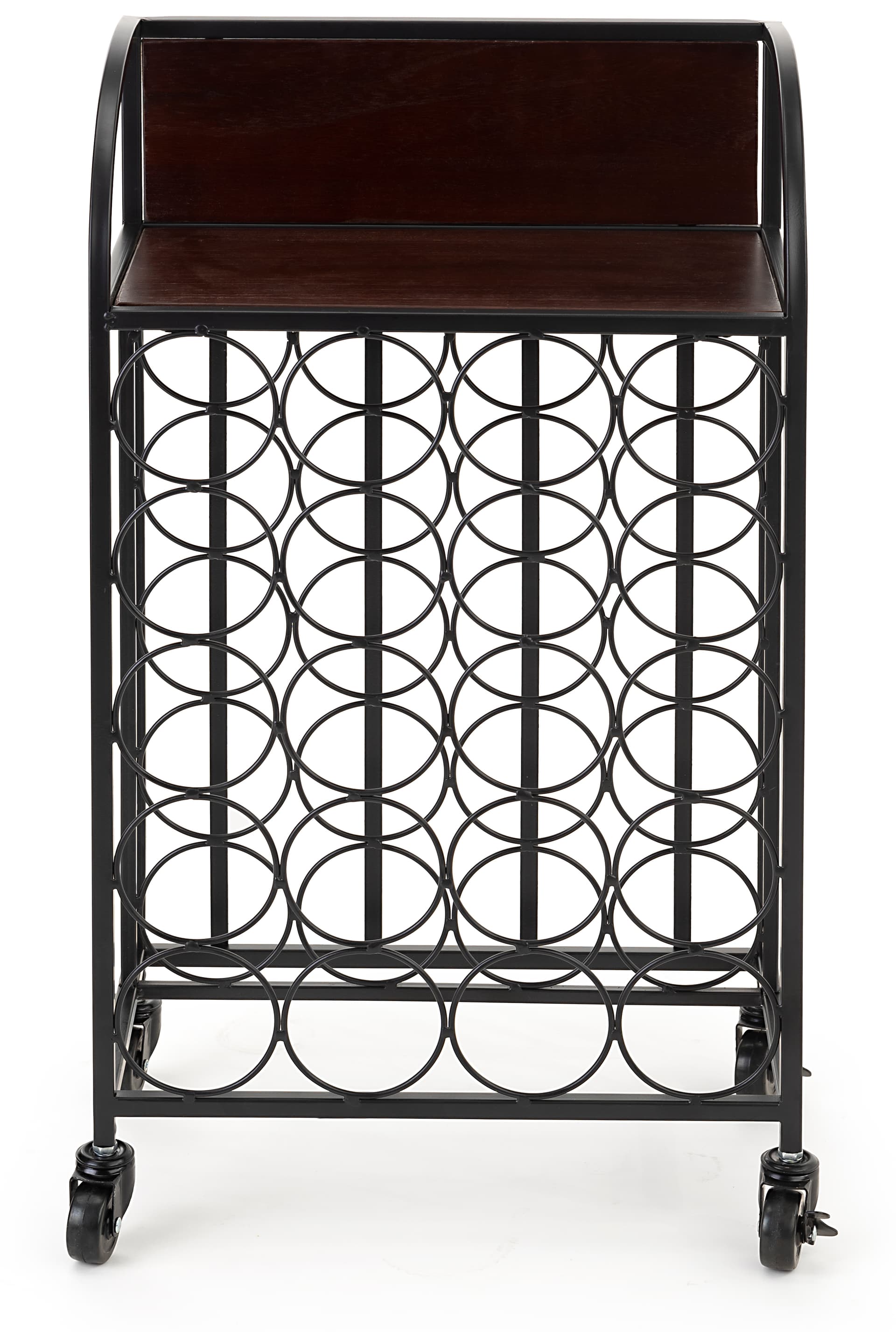 Wine Rack with Wheels | 2 Locking and 2 Non-Locking Casters | Displays2Go