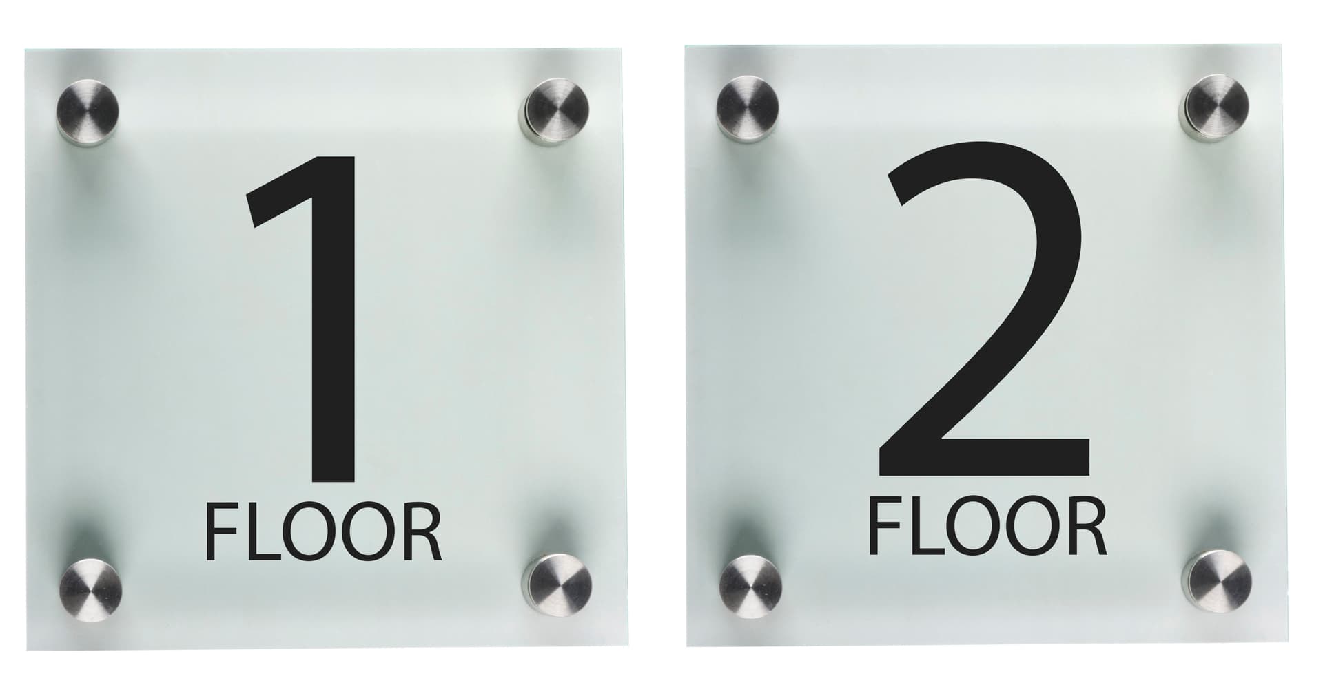 Elevator Floor Number Signs, 6" Wide