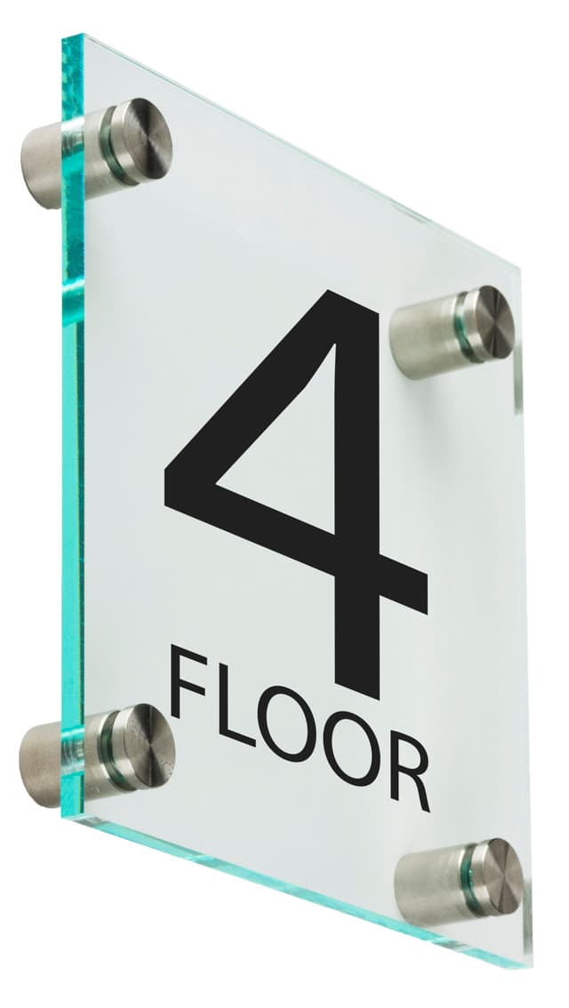 Floor Level Building Sign | Pre-Printed Text | Displays2Go