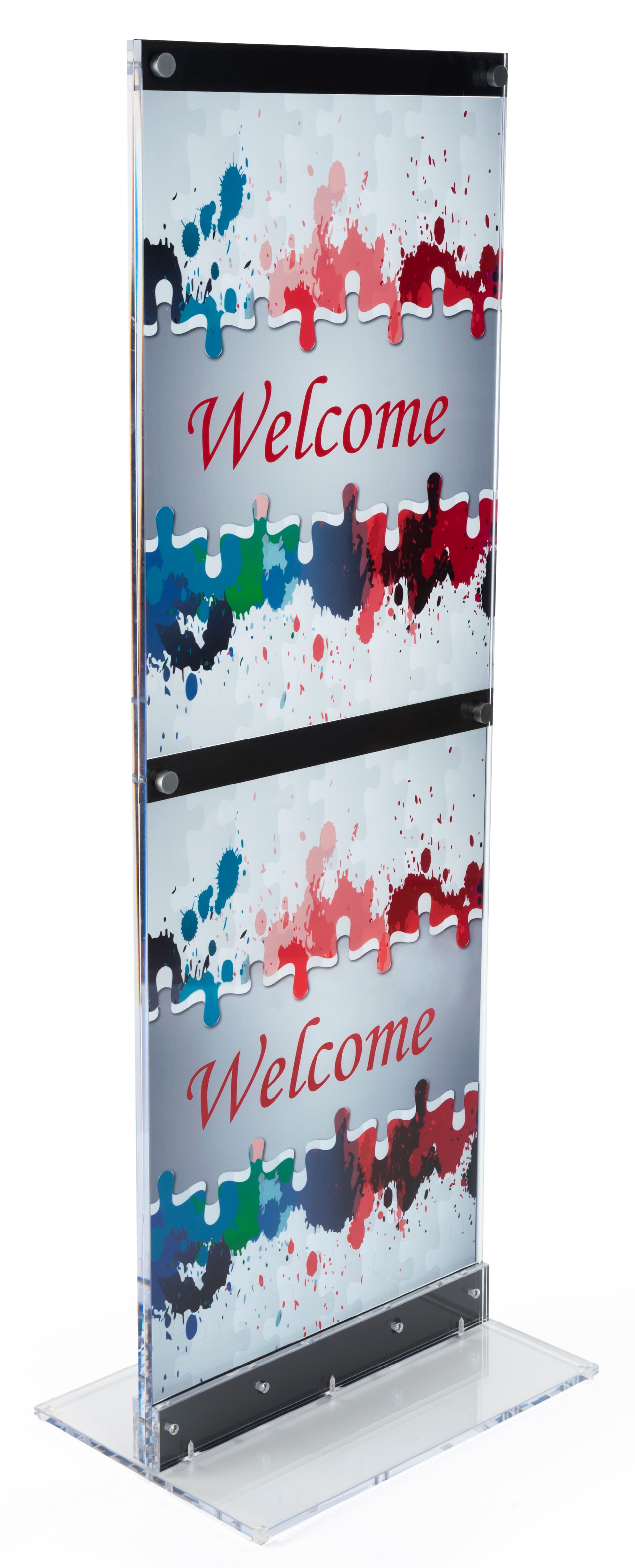 (2) 22” x 28” Replacement Graphics for FSPH Series - Shown with Stand