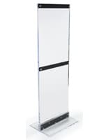 Floor-Standing Acrylic Graphic Holder with Removable Divider