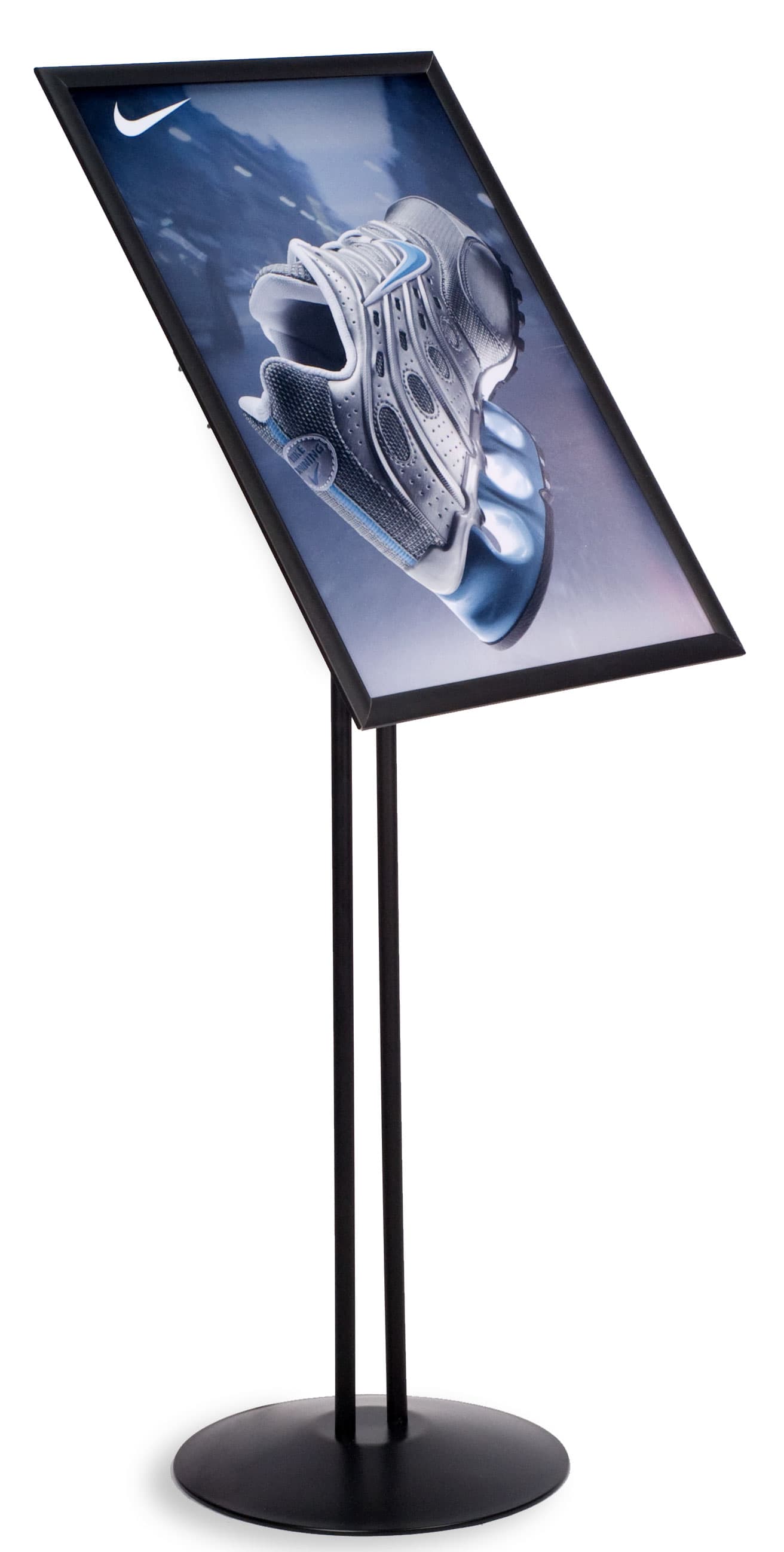 Sign Display w/Fully Adjustable Design: 18" 24" Black