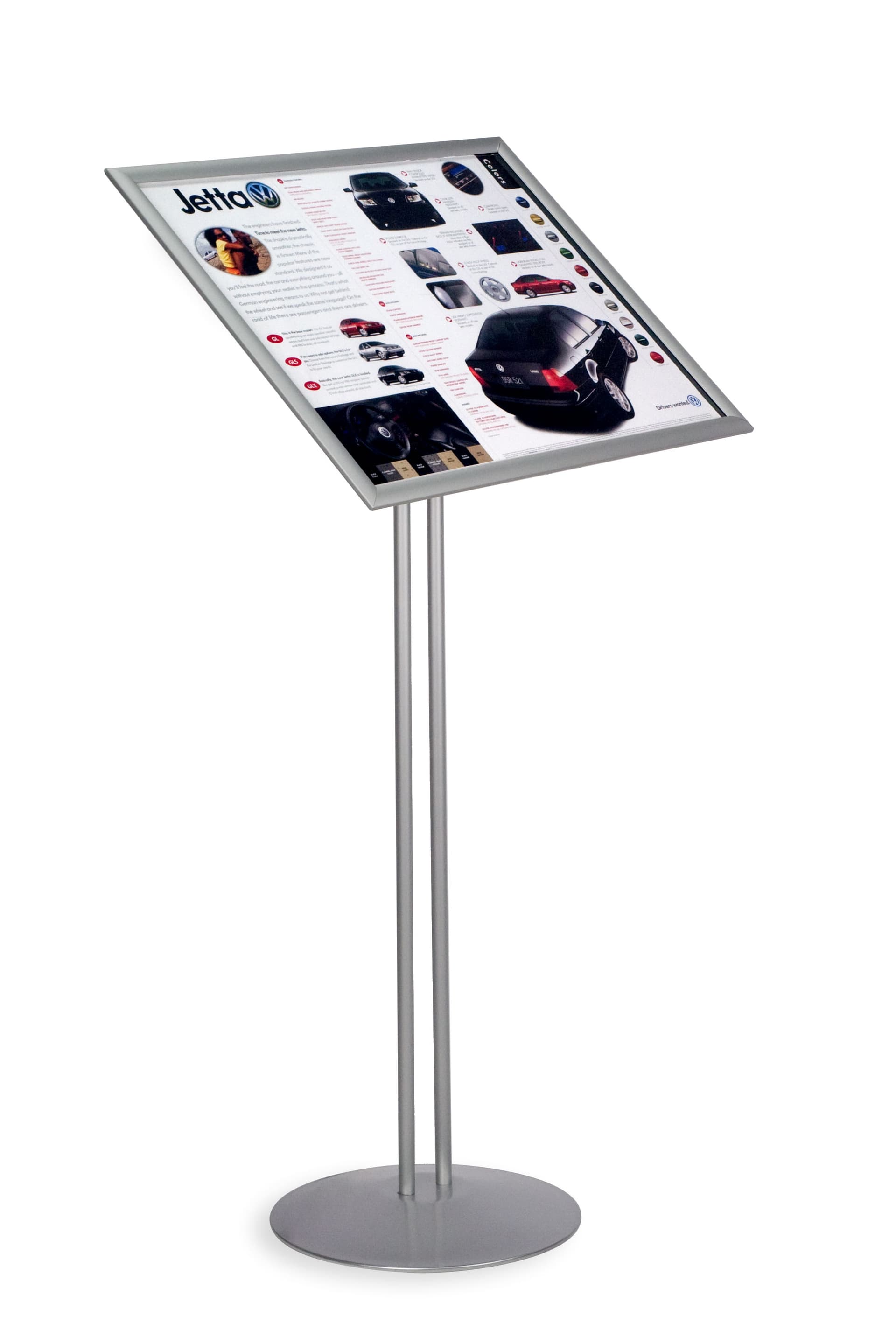 Poster Stand w/Fully Adjustable Design: 18" x 24" Silver