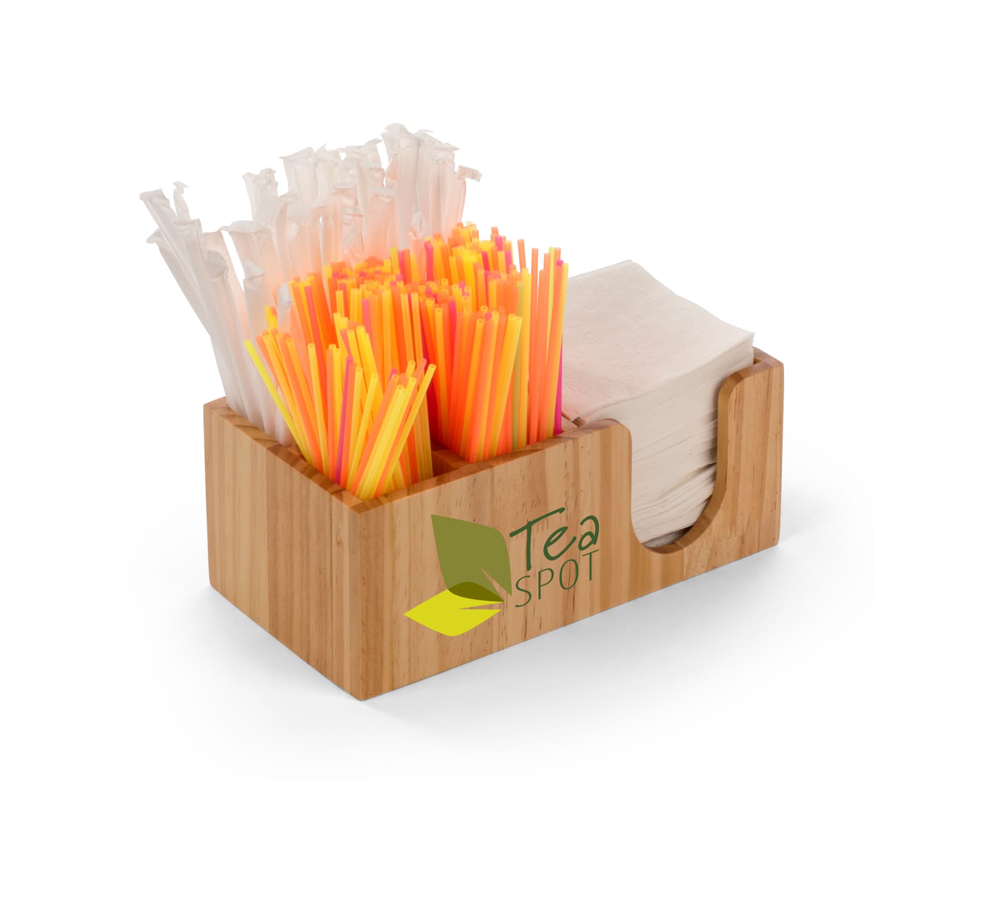 Pine bar napkin caddy straw organizers