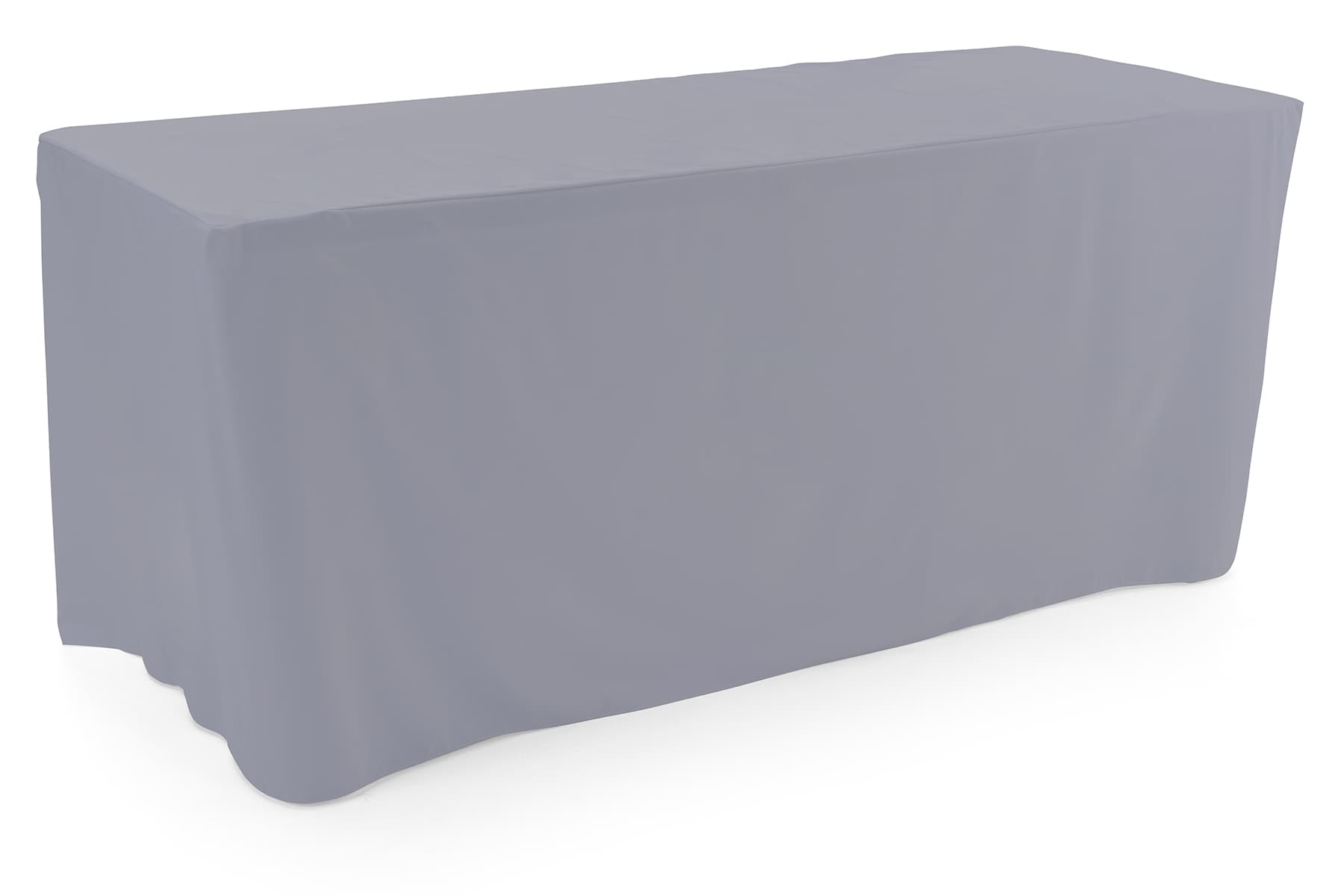 Gray trade show table throws