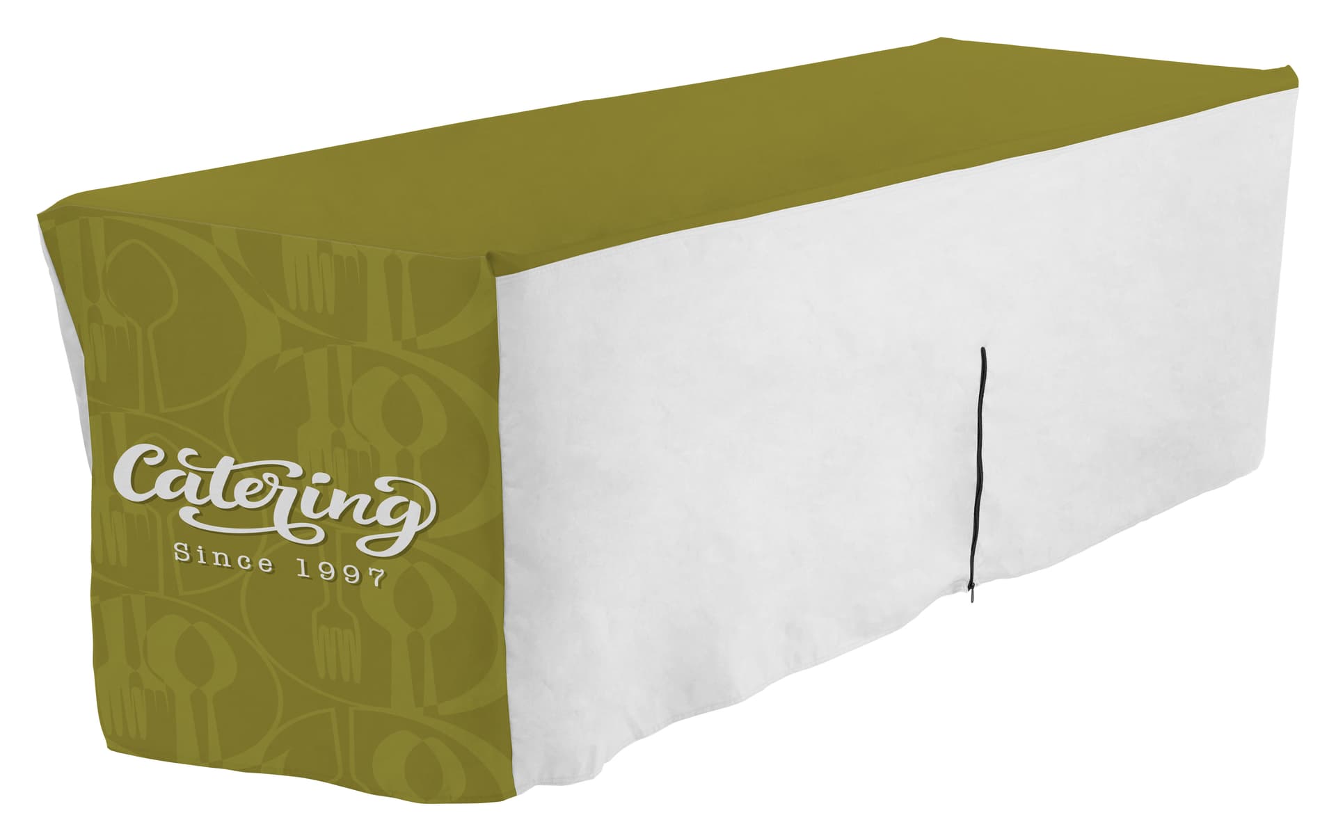 Custom Fitted Tablecloth with Full Back