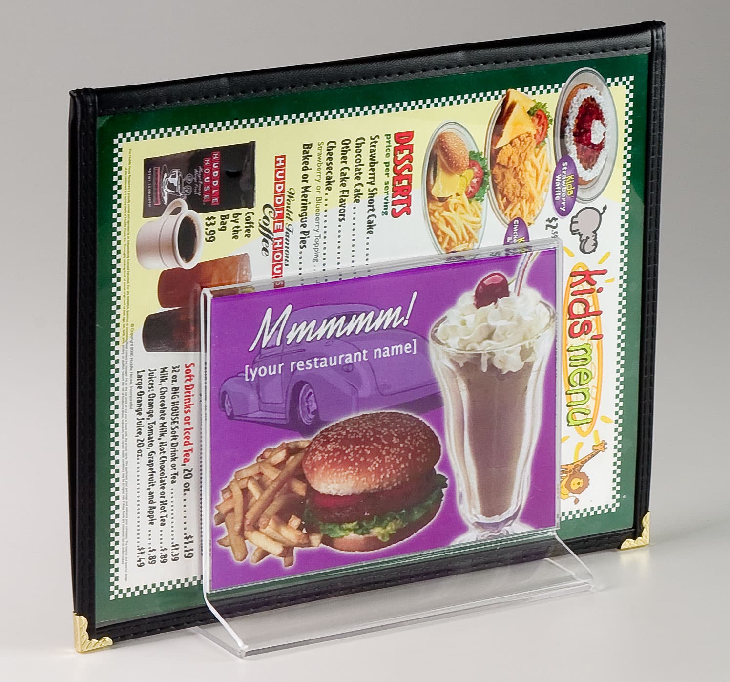 Restaurant Menu Display 7" Wide By 5" High Acrylic