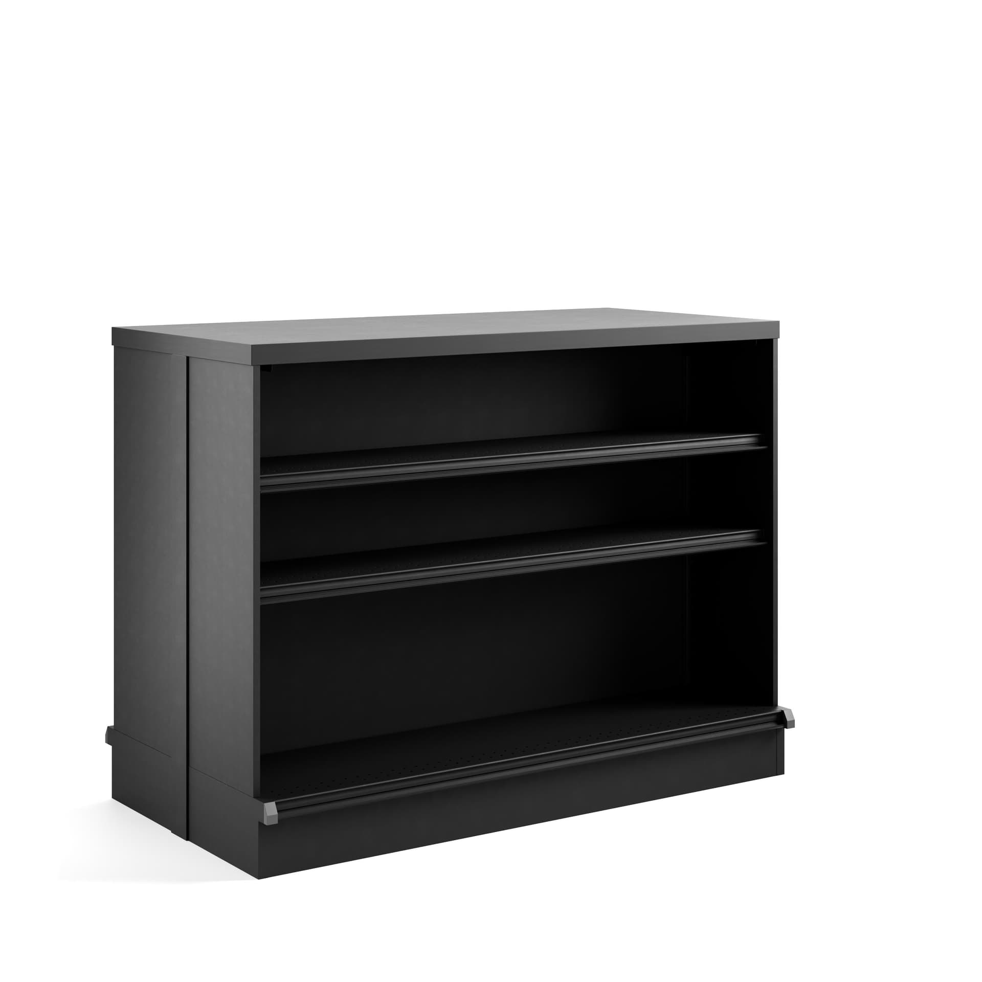 Retail cash wrap counter with double-sided design