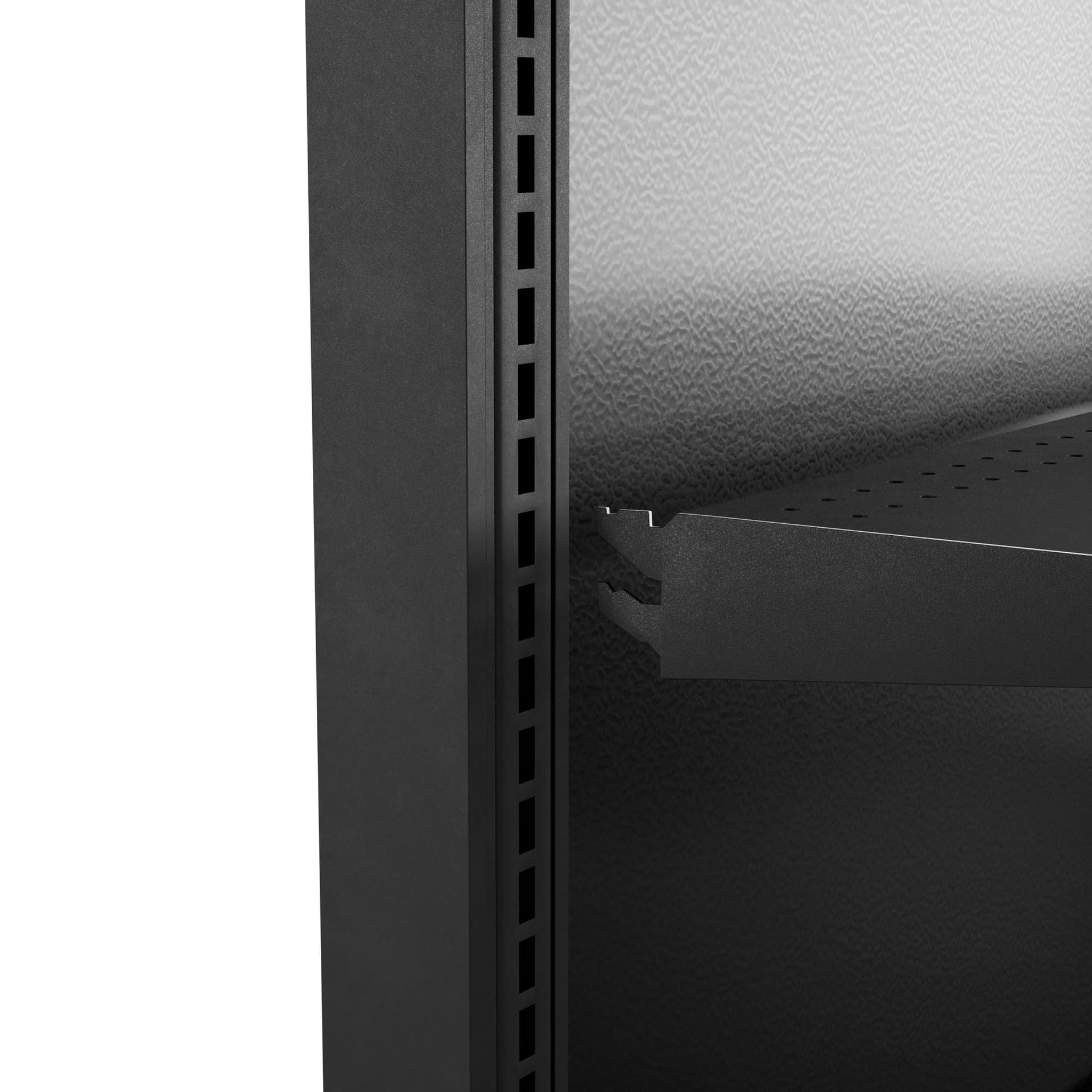 Retail cash wrap counter with adjustable shelving to fit different types of merchandise
