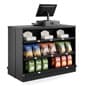 48"w x 36"h Metal Cash Wrap, Adjustable Merchandising Shelves, Double-Sided - Black