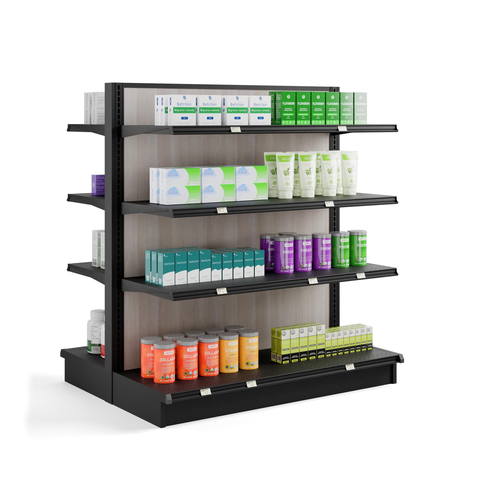 retail gondola shelving for product display