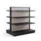 48"w Metal Retail Shelving Gondola w/ 4 Tiers, Adjustable Shelves, Double-Sided