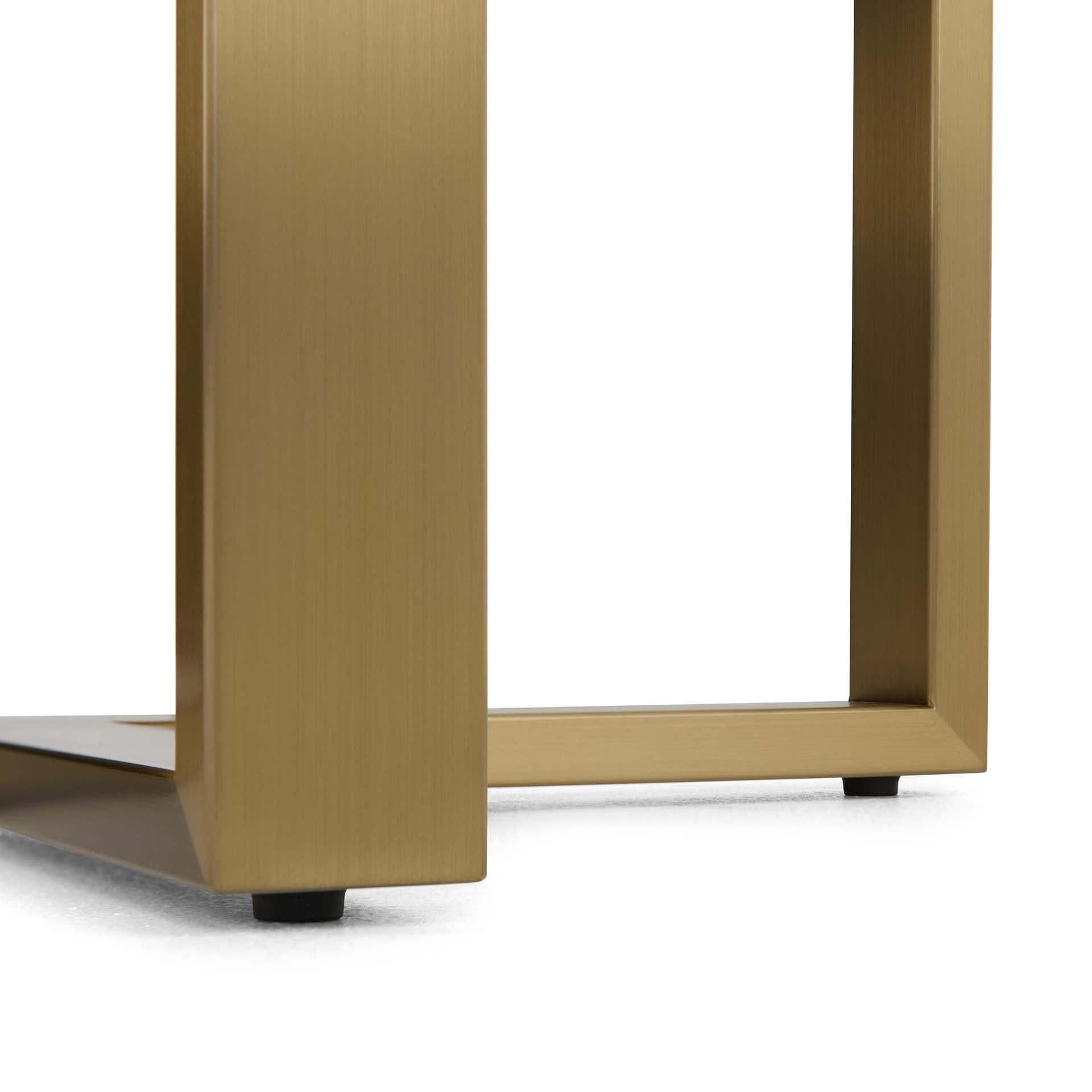 Retail glass display counter with leveling feet