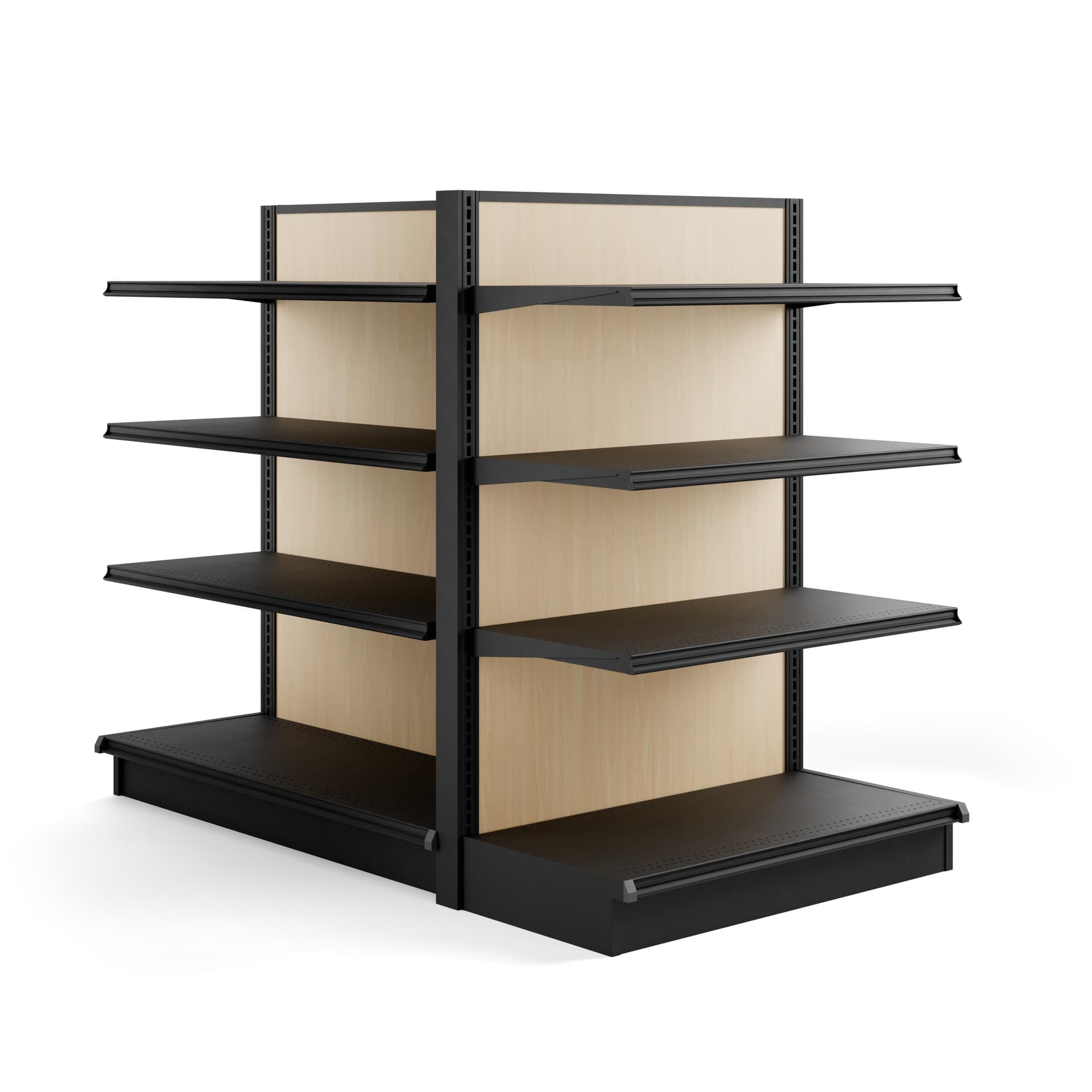 Endcap add-on for GDBL retail gondolas compatible with the unit being used as an endcap