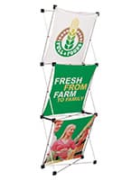 Popup trade show displays with custom graphics