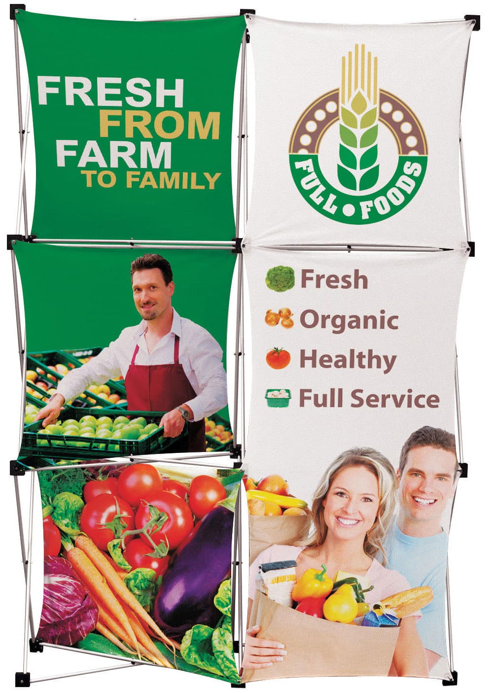 Trade show popup with single-sided artwork