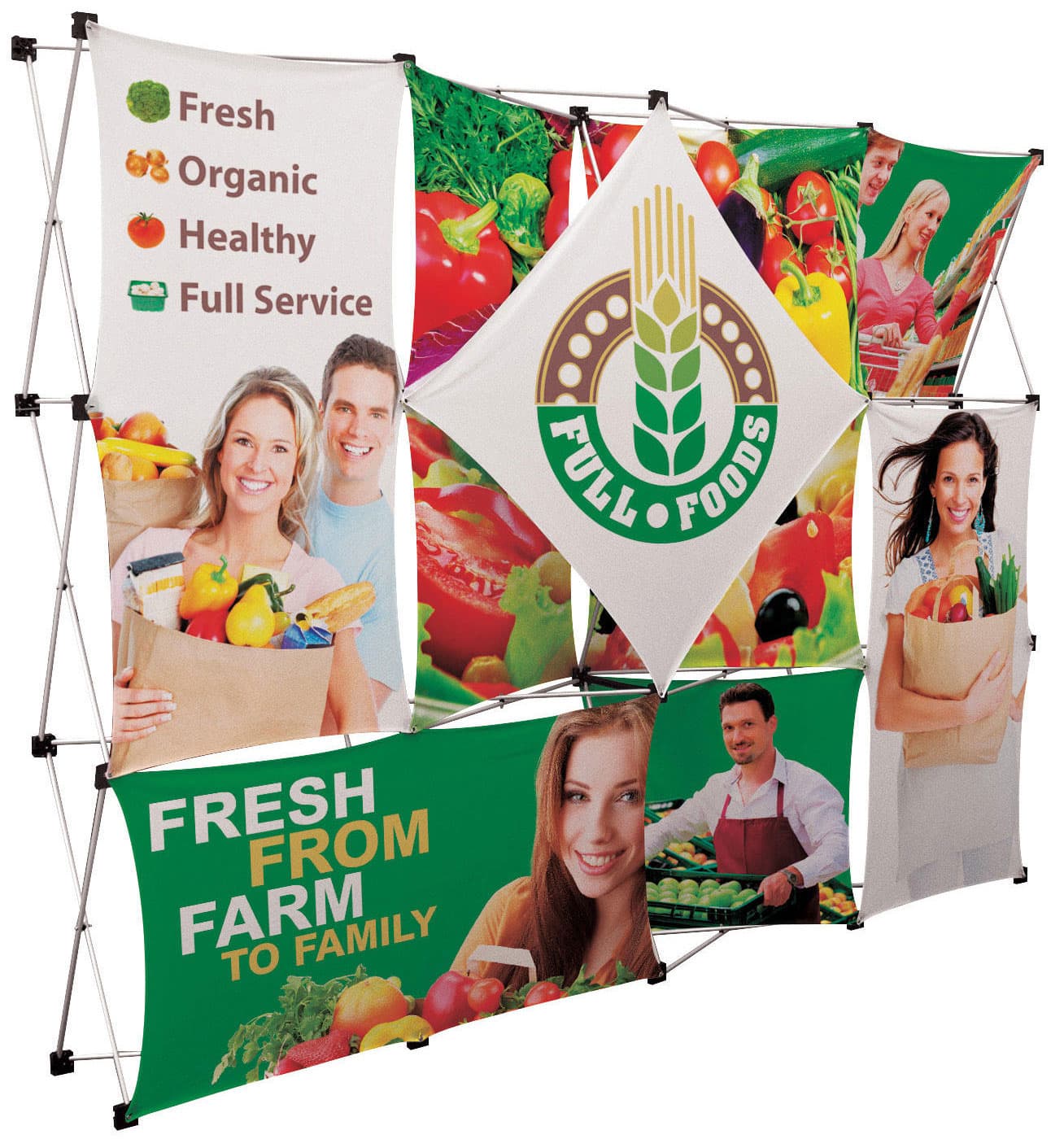 Set of 10 custom panels for GEOEC4X3A 3D display with single-sided artwork