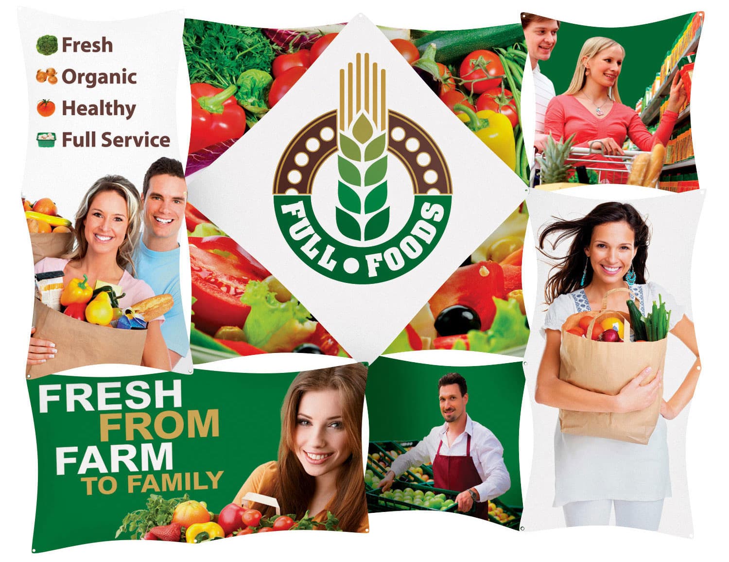 Set of 10 custom panels for GEOEC4X3A 3D display with dye-sublimation printing