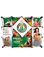 Tabletop pop up displays with custom artwork