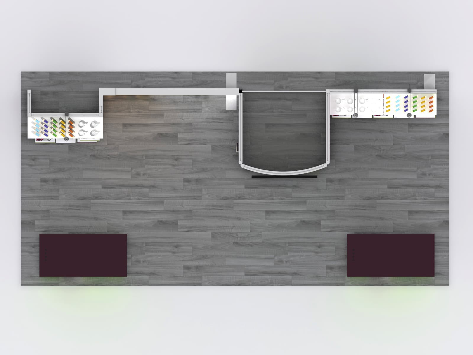 Modular booth display  with tool free assembly