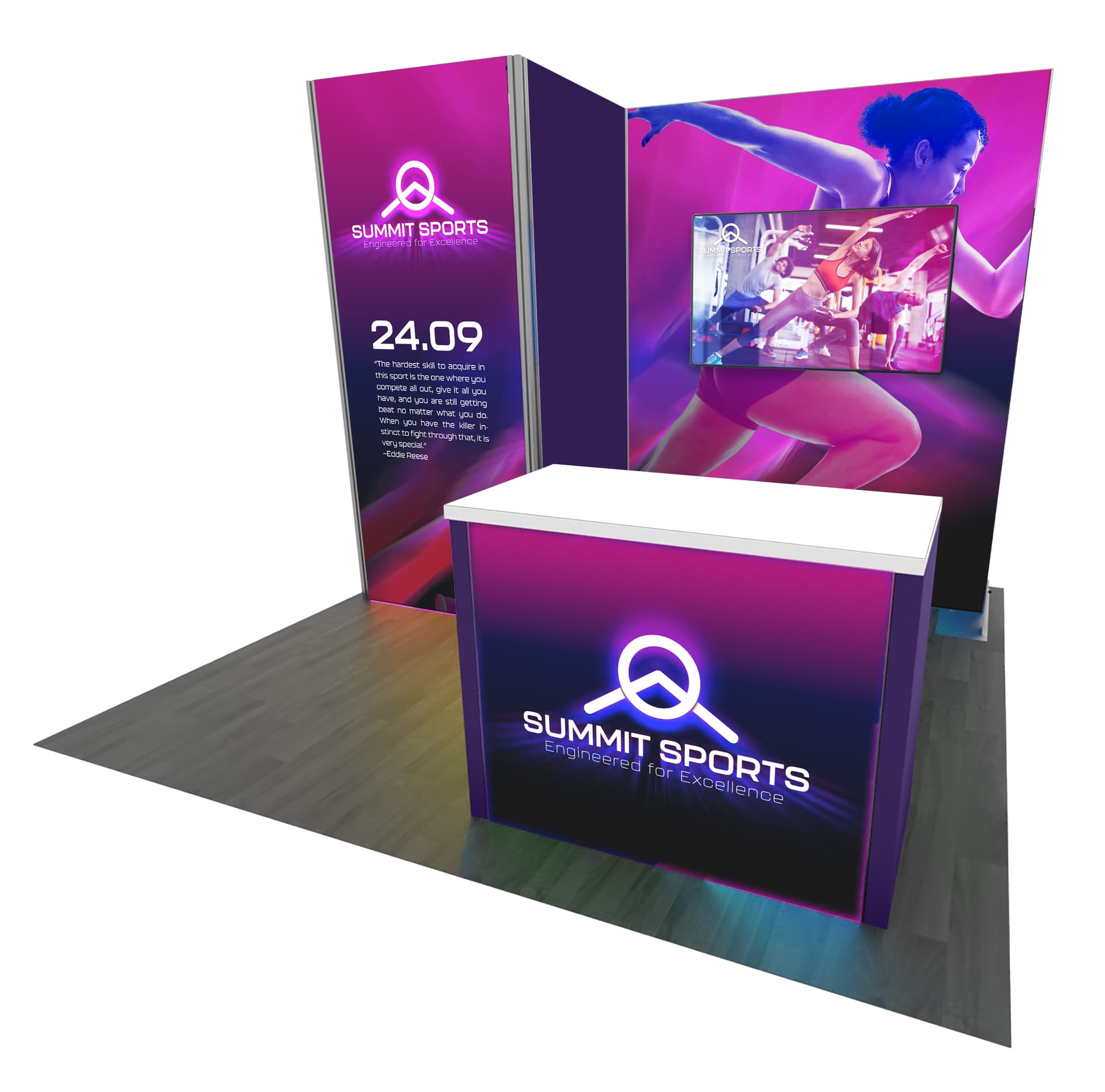 10x10 Exhibit Booth with counter