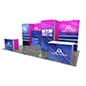 10x20 Modular Booth Display w/ SEG Graphics, Counter, Shelving and Monitor Mount