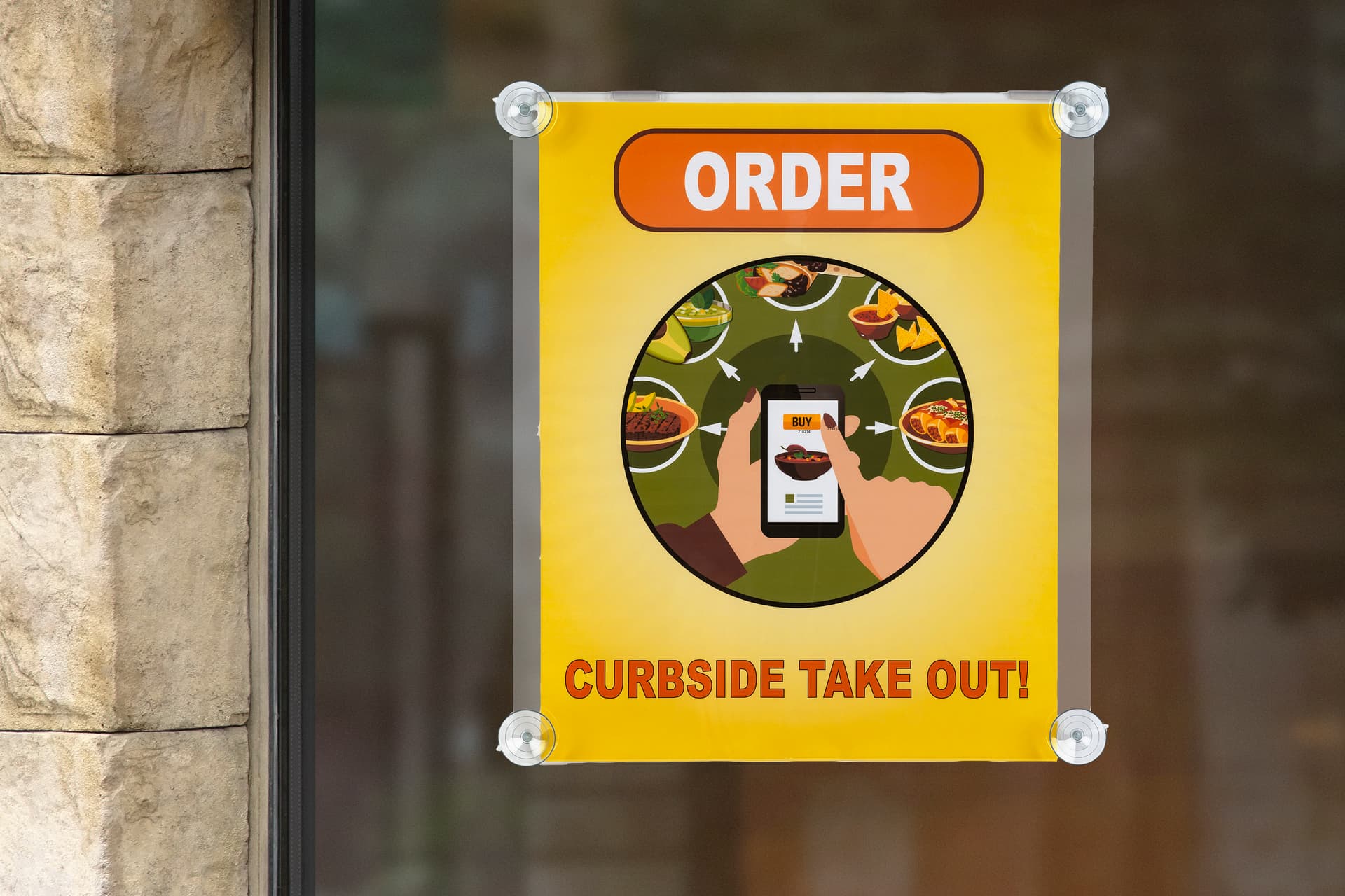 Window sign holder with media size of 22 inches by 28 inches 