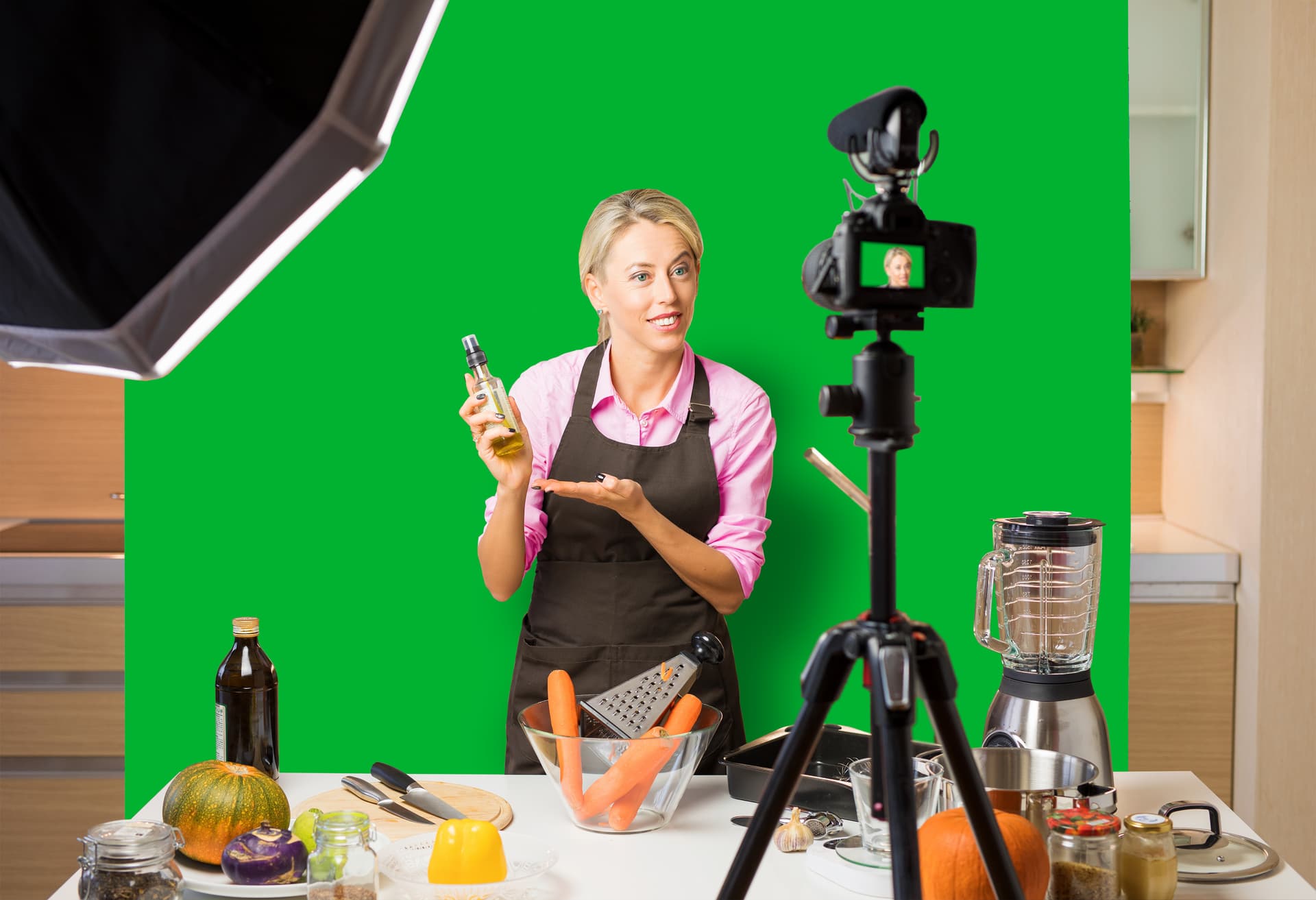 Hanging green screen backdrop with 0.12 mm thick material